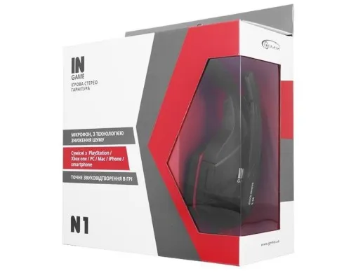Навушники Gemix N1 Black-Red Gaming