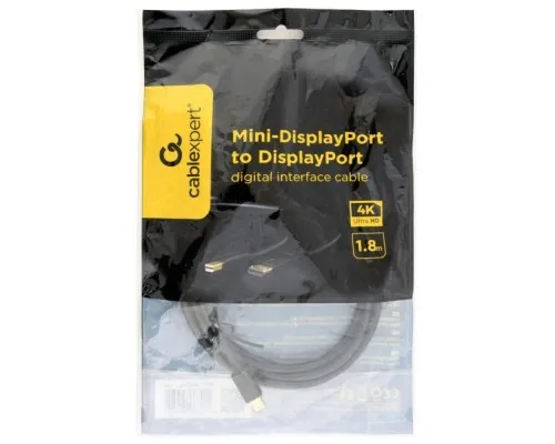 Кабель мультимедійний miniDisplayPort to DisplayPort 1.8m Cablexpert (CCP-mDP2-6)
