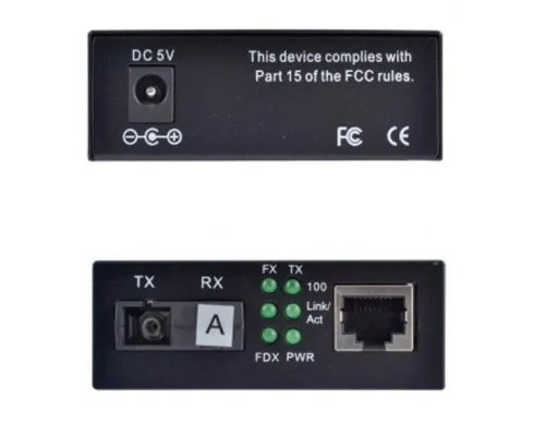 Медиаконвертер 10/100Base-TX to 100Base-FX 1310T/1550R, SM, SC/PC, 20 км Step4Net (MC-A-0,1-1SM-1310nm-20)