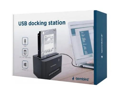 Док-станція для накопичувачів Gembird 2.5\3.5 SATA HDD, USB 2.0 (HD32-U2S-5)