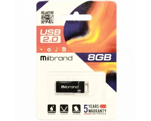 USB флеш накопитель Mibrand 8GB Сhameleon Black USB 2.0 (MI2.0/CH8U6B)