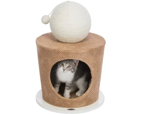 Дряпка (кігтеточка) для котів Trixie Печера з кулею 36х50 см коричнева (4011905444130)
