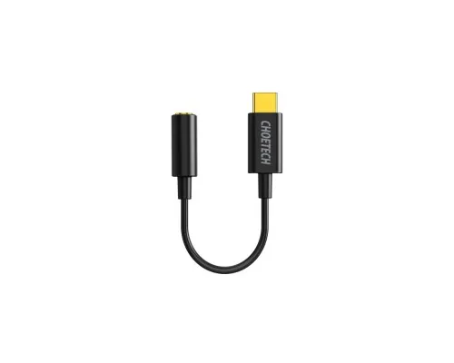 Переходник USB-C to 3.5m stereo-audio (CDLA) Choetech (AUX003-BK)