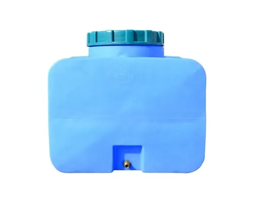 Ємність для води Пласт Бак квадратна харчова 400 л прямокутна синя (12456)