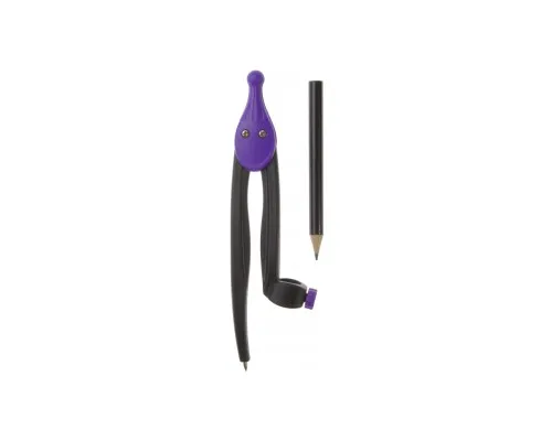 Циркуль Optima для олівця пластиковий Plazzy фіолетовий (O81480)