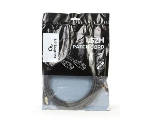 Патч-корд 0.25м, S/FTP, cat 8, литий, 50u, CU, AWG 27, LSZH, black Cablexpert (PP8-LSZHCU-BK-0.25M)