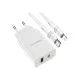 Зарядное устройство BOROFONE BA56A Lavida PD20W+QC3.0 charger (Type-C to Lightning) White (BA56ACLW)