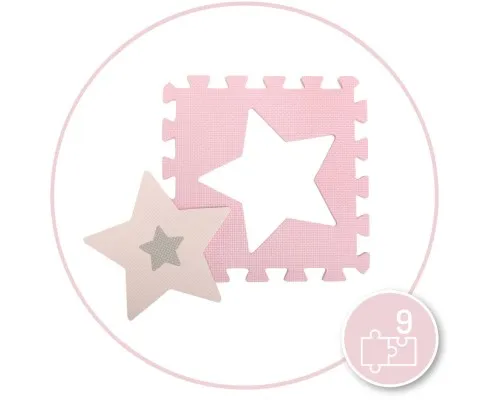 Дитячий килимок MoMi пазл Nebe 90 х 90 cм Pink (AKCE00030)