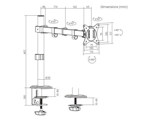 Кронштейн Brateck LDT66-C012