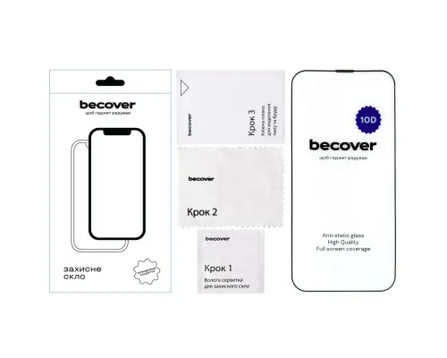 Скло захисне BeCover Apple iPhone 14 Plus 10D Black (711326)