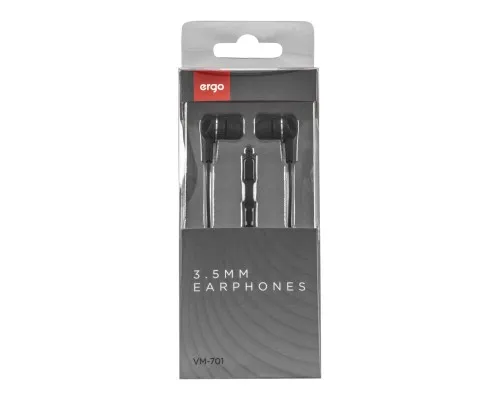 Наушники Ergo VM-701 3.5 мм Earphones Black (VM-701K)