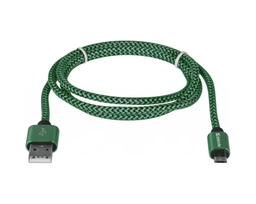 Дата кабель USB 2.0 AM to Micro 5P 1.0m USB08-03T green Defender (87804)