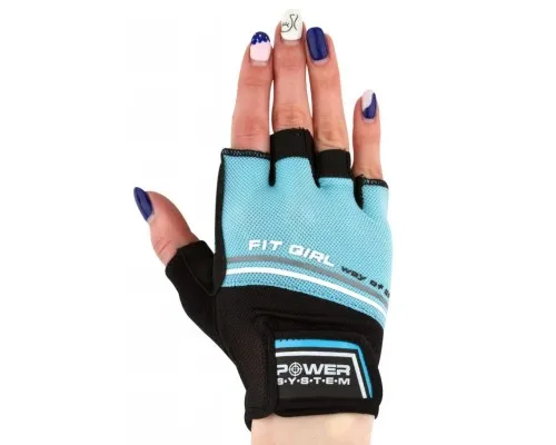 Рукавички для фітнесу Power System Fit Girl Evo PS-2920 XS Blue (PS_2920_XS_Blue)