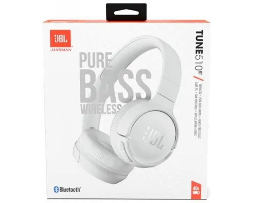 Навушники JBL Tune 510BT White (JBLT510BTWHTEU)