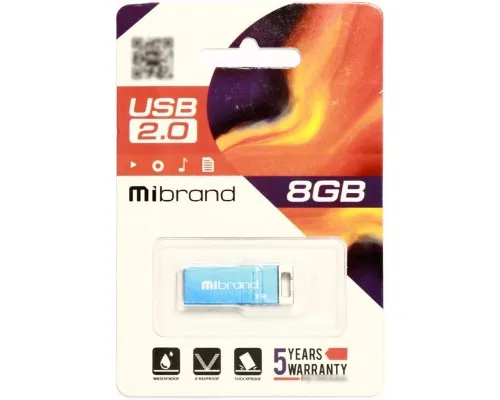 USB флеш накопичувач Mibrand 8GB Сhameleon Blue USB 2.0 (MI2.0/CH8U6U)