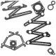 Лінійка Neo Tools кутова, алюміній, 6 плечей шкалою 0-6 см, отвори у шаблоні 2 (72-351)