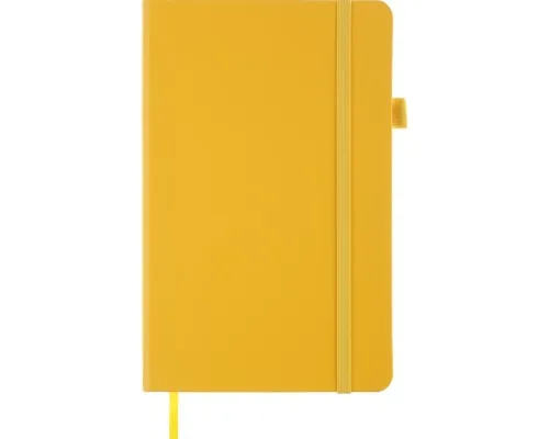 Книга записная Buromax Etalon 125x195 мм 96 листов в линию обложка из искусственной кожи Желтая (BM.291260-08)