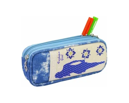 Пенал Cool For School 1 відділення Блакитний (J-2392-blue)