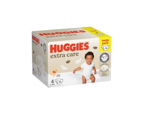 Підгузки Huggies Extra Care Size Розмір 4 (8-16 кг) 76 шт (5029053583167)