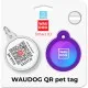 Адресник для животных WAUDOG Smart ID с QR паспортом Градиент фиолетовый, круг 25 мм (225-4034)