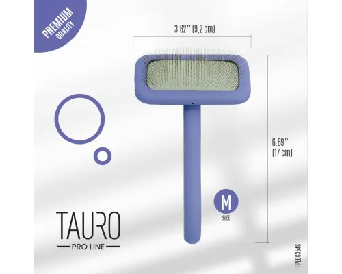 Гребінець для тварин Tauro Pro Line прямокутний M, зубці 11 мм purple (TPLB63546)