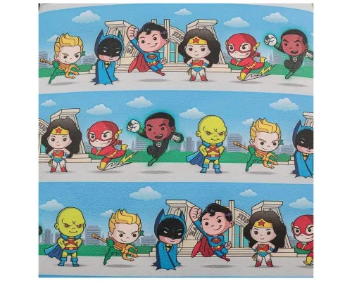 Рюкзак школьный Loungefly DC - Superheroes Chibi Lineup AOP Mini Backpack (DCCBK0062)