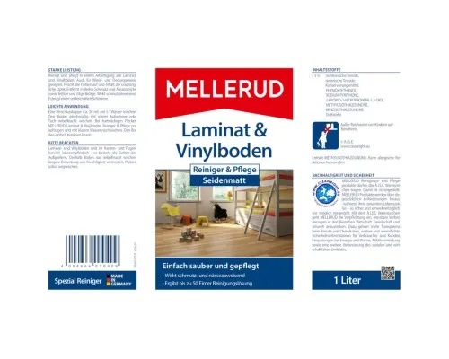 Засіб для миття підлоги Mellerud Для догляду за синтетичними поверхнями з матовим ефектом (ламінат, вініл, лінолеум, ПВХ) 1 л (4004666010409)