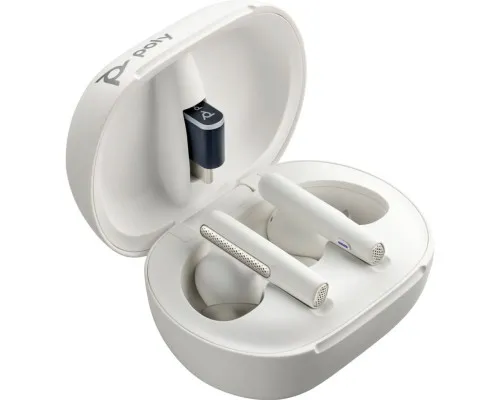 Наушники Poly TWS Voyager Free 60+ Earbuds + BT700C + TSCHC White (7Y8G6AA)