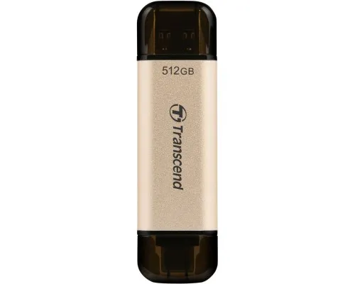 USB флеш накопитель Transcend 512GB JetFlash 930C Gold-Black USB 3.2/Type-C (TS512GJF930C)