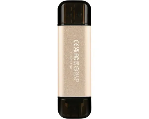 USB флеш накопитель Transcend 512GB JetFlash 930C Gold-Black USB 3.2/Type-C (TS512GJF930C)