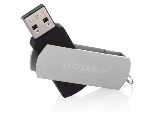 USB флеш накопитель eXceleram 64GB P2 Series Silver/Black USB 2.0 (EXP2U2SIB64)