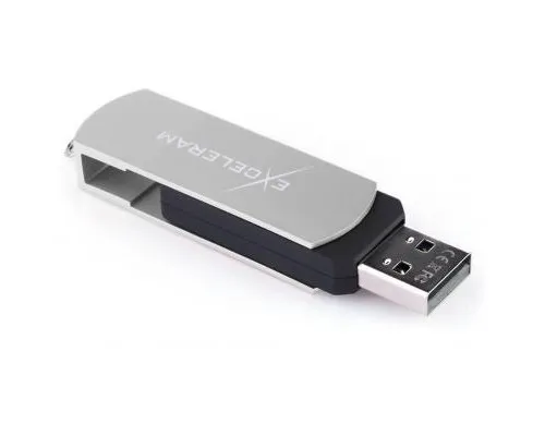 USB флеш накопитель eXceleram 64GB P2 Series Silver/Black USB 2.0 (EXP2U2SIB64)