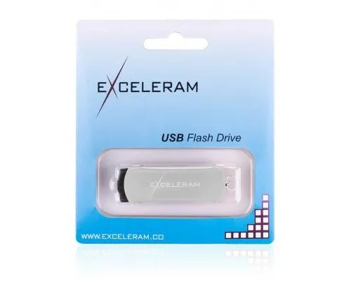 USB флеш накопитель eXceleram 64GB P2 Series Silver/Black USB 2.0 (EXP2U2SIB64)