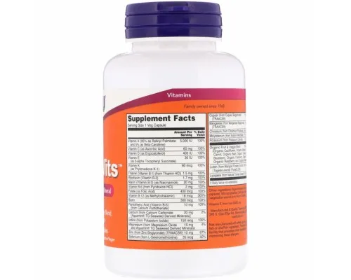 Мультивитамин Now Foods Мультивитамины, Daily Vits, Multi Vitamin & Mineral, 120 ка (NOW-03776)