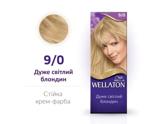 Краска для волос Wellaton 9/0 Очень светлый блондин 110 мл (4056800023189)