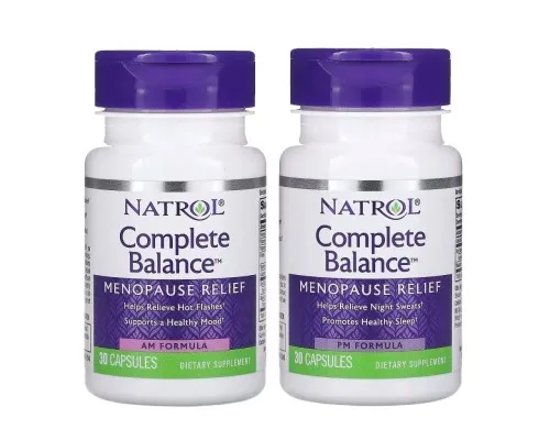 Вітамінно-мінеральний комплекс Natrol Complete Balance, Menopause Relief, AM/PM, Two Bottles 30 Ca (NTL03001)