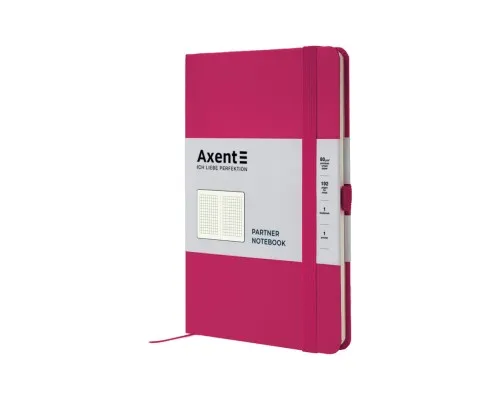 Книга записная Axent Partner, 125x195 мм, 96 листов, клетка, малиновая (8201-50-A)