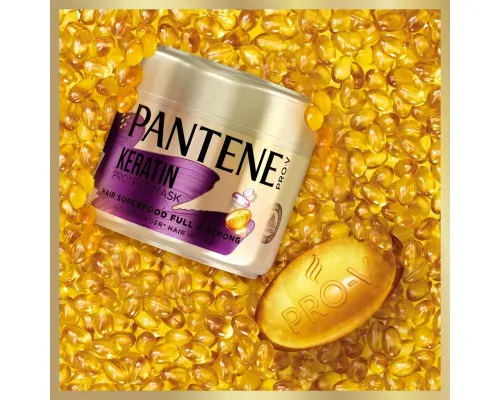 Маска для волосся Pantene Pro-V з кератином Живильний коктейль Обємне та міцне 300 мл (8001841622316)
