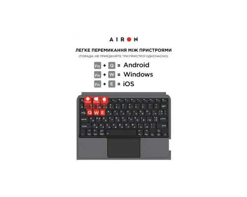 Чохол до планшета AirOn Premium Samsung Galaxy Tab A8 10.5 X200 (2022) with Keyboard (4822352781097)