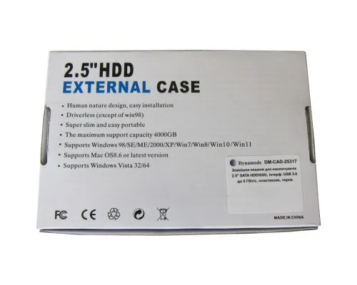 Карман внешний Dynamode 2.5 SATA HDD/SSD USB 3.0 Black (DM-CAD-25317)