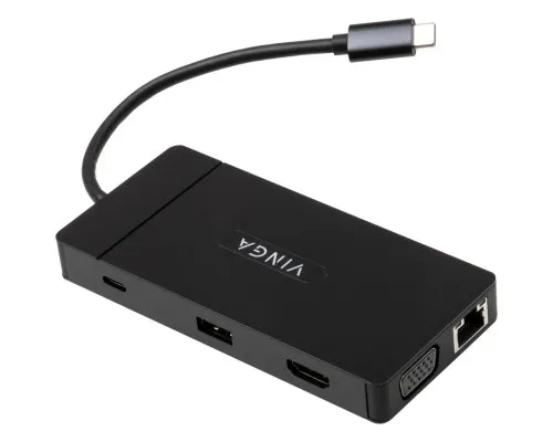 Концентратор Vinga USB-C 3.1 to VGA+HDMI+RJ45+3xUSB3.0+USB2.0+SD/TF+PD+Audio (VHYC10)