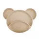 Тарелка детская Canpol babies Мишка силиконовая на присоске с тремя отделами, бежевая (51/401_bei)
