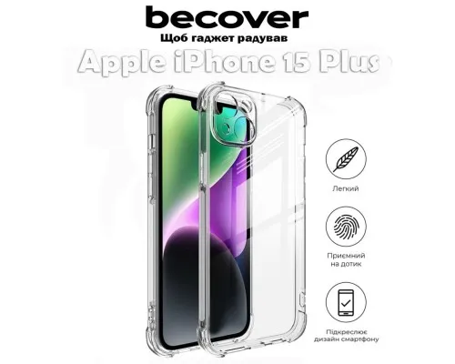 Чехол для мобильного телефона BeCover Anti-Shock Apple iPhone 15 Plus Clear (710596)