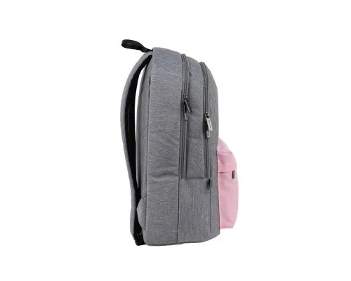 Рюкзак школьный GoPack Education Teens 140L-1 серо-розовый (GO24-140L-1)