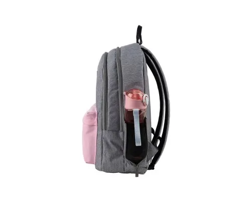 Рюкзак школьный GoPack Education Teens 140L-1 серо-розовый (GO24-140L-1)