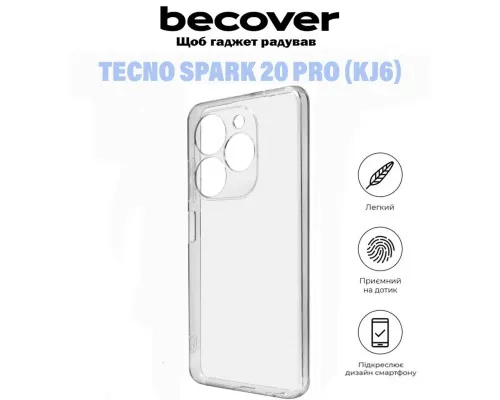 Чохол до мобільного телефона BeCover Tecno Spark 20 Pro (KJ6) Transparancy (710907)