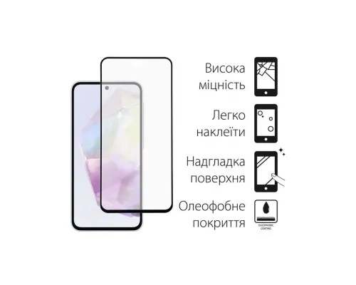 Чохол до мобільного телефона Dengos Samsung Galaxy A35 5G + Glass Pink (DG-KM-91)