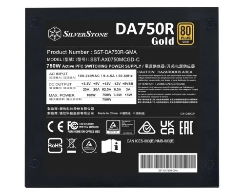 Блок живлення Silver Stone 750W Decathlon (SST-DA750R-GMA)