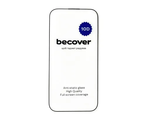 Стекло защитное BeCover Apple iPhone 14 Pro Max 10D Black (711328)