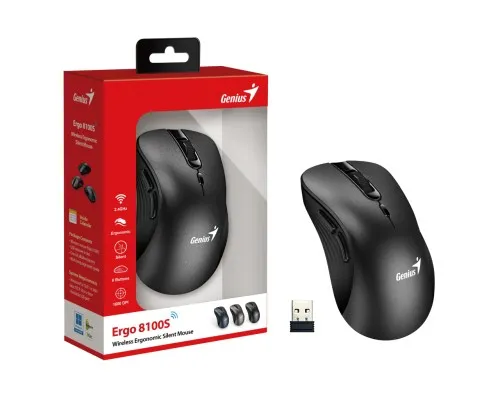 Мишка Genius Ergo 8100S Wireless Black (31030040400)